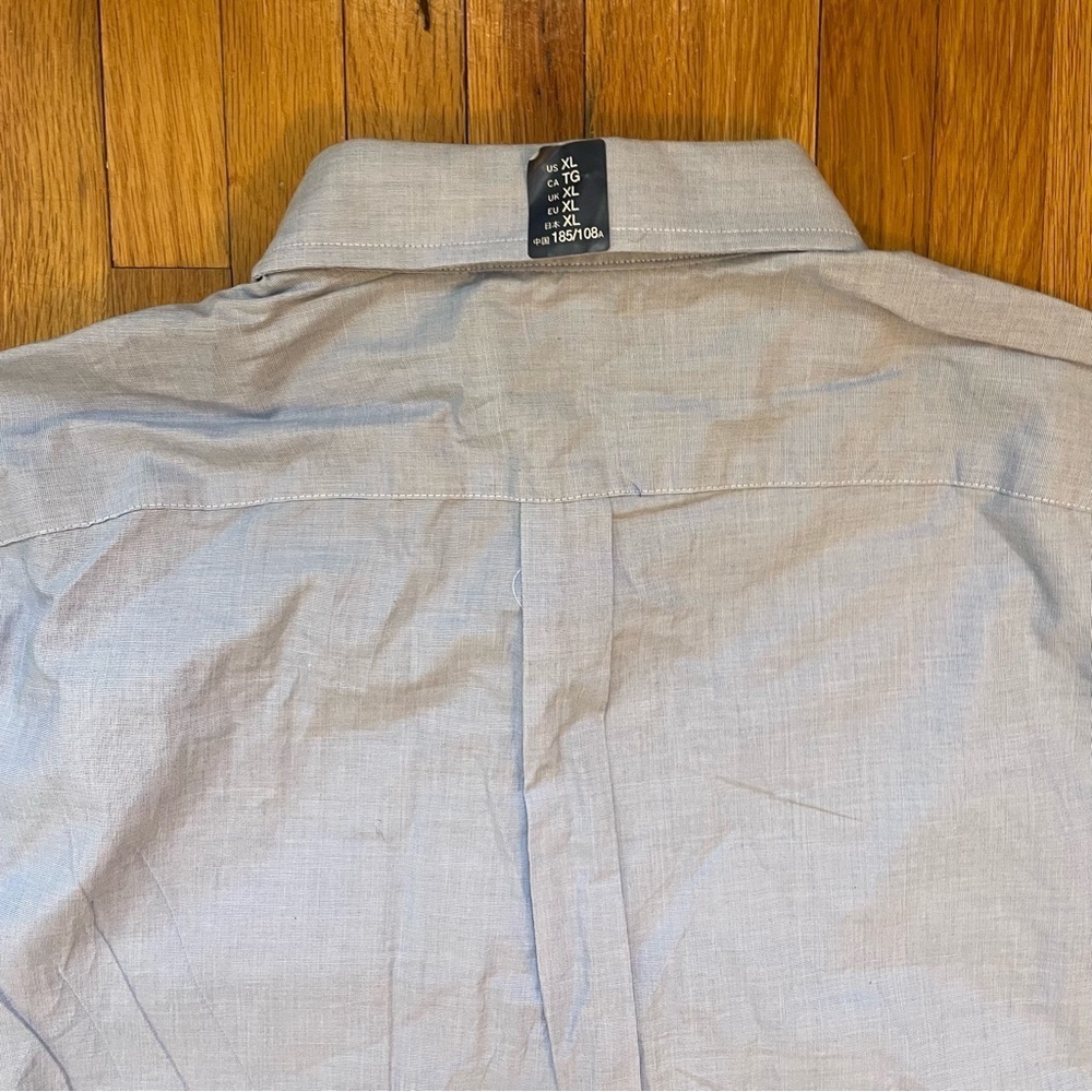 Gap Men’s All Day Poplin Button Down Shirt Size XL Classic Fit Blue Long Sleeve - Picture 8 of 11